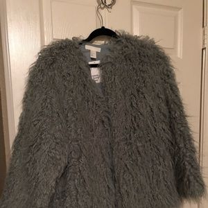 H&M faux fur shag jacket
